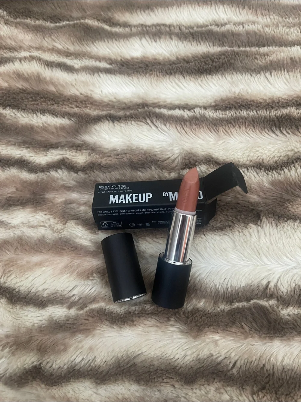 Makeup BY MARIO Super Satin Lipstick in Flatiron Warm Beige